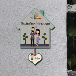 Flat Owners Name Board | Personalized | 16x11.2 inches