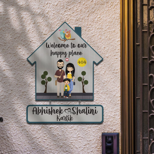 Happy Place Couple Name Plate | Personalized - Image 6