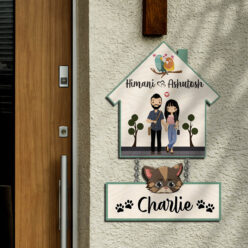Hut Style Cat Name Plate | Personalized