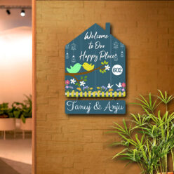 Cute Love Birds Name Plate | Personalized