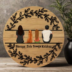 Family and Pet Name Plate | Personalized | 12x12 inches